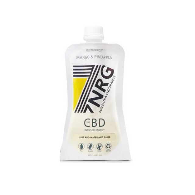 7NRG Pre-Workout Mango & Pineapple 12mg CBD Energy Shake
